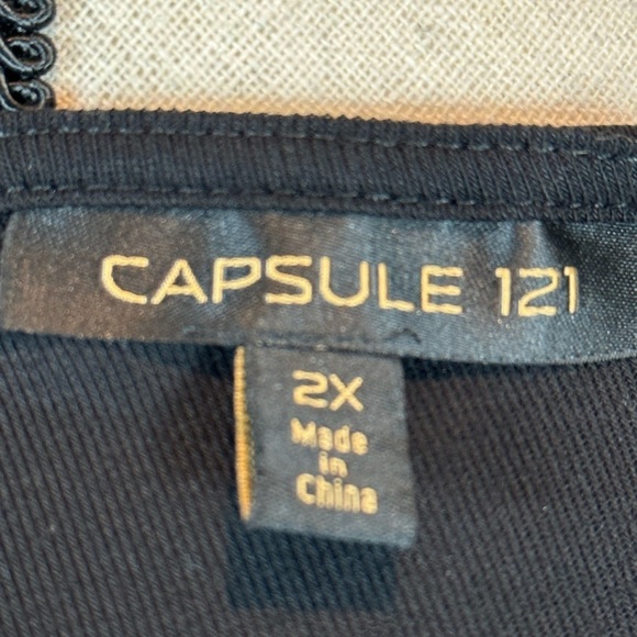 Capsule 121 Sleeveless Tank Blouse - Black - size 2X - Picture 7 of 7